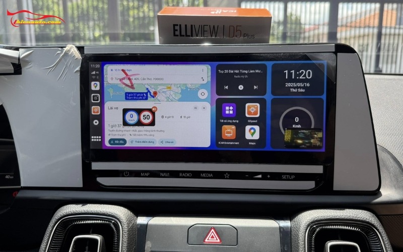 Kia Sonet lắp Android Box ICAR Elliview D5 Plus