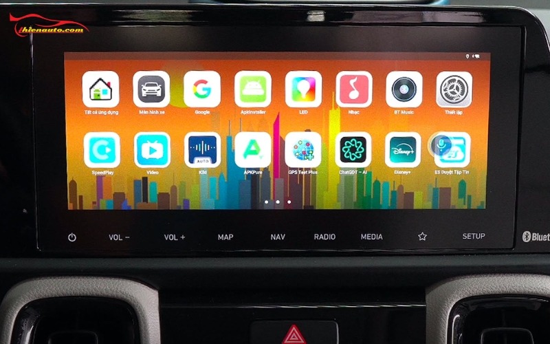 Giao diện màn hình Android Box Kia Sonet Santek ST300