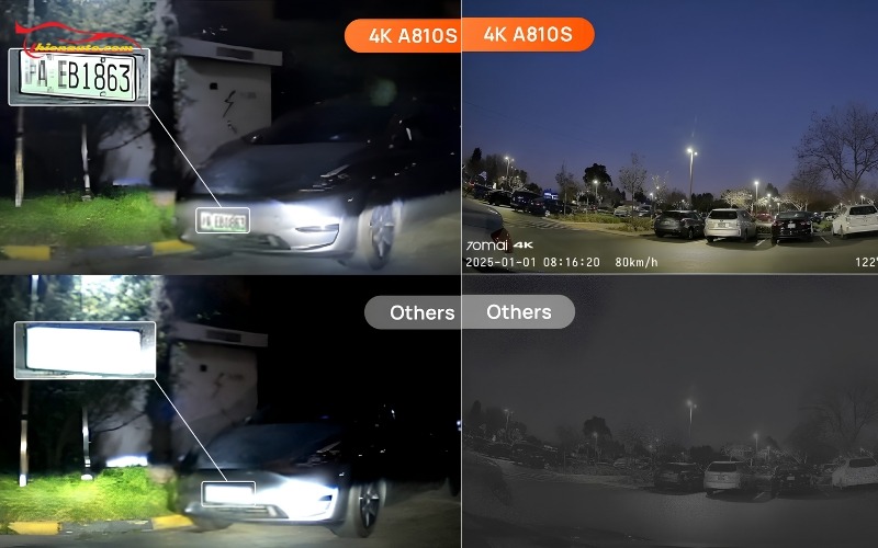 Camera hành trình quay đêm 70mai A810S