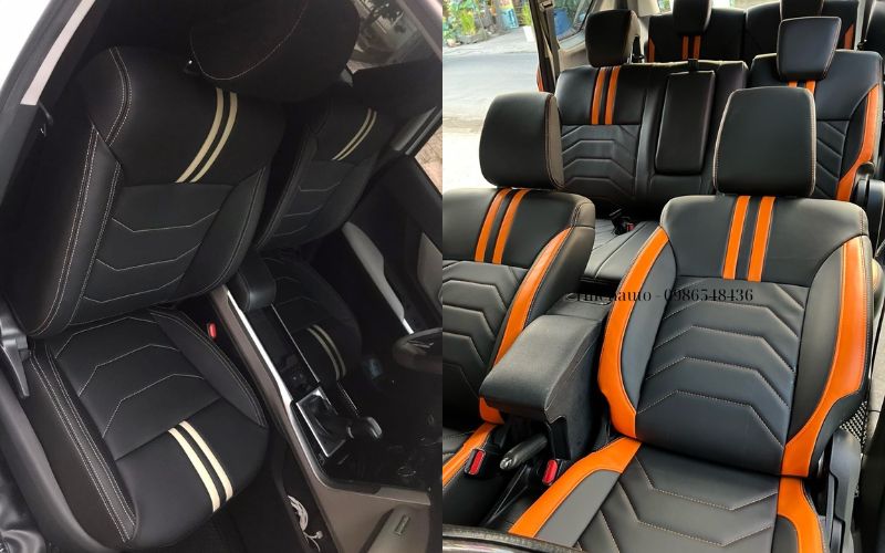 Mẫu ghế da ô tô màu đen trên xe Suzuki XL7
