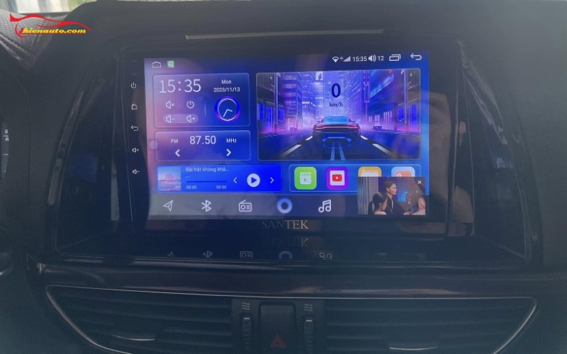 Độ màn hình Android Mazda 6 giúp nâng cấp mở rộng tinh năng giải trí trên màn hình 