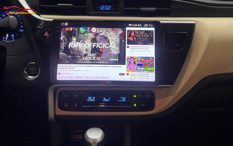 Độ màn hình Android Toyota Altis giúp mở rộng kho ứng dụng giải trí đa dạng