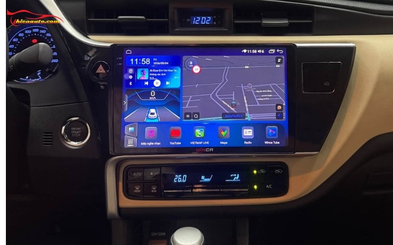 Độ màn hình Android Toyota Altis: Màn hình Android Winca S170 Pro QLED 2K