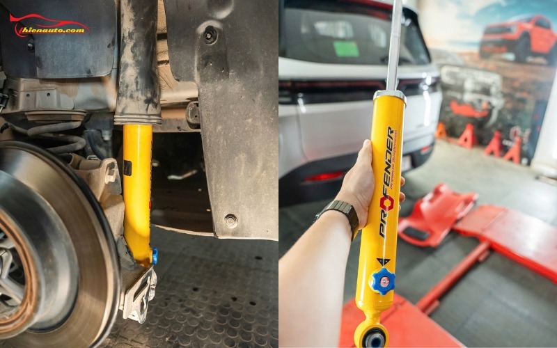 Phuộc sau Profender VinFast Limo Green Giảm xóc/Phuộc sau Profender VinFast Limo Green có 4 mức điều chỉnh mềm - cứng